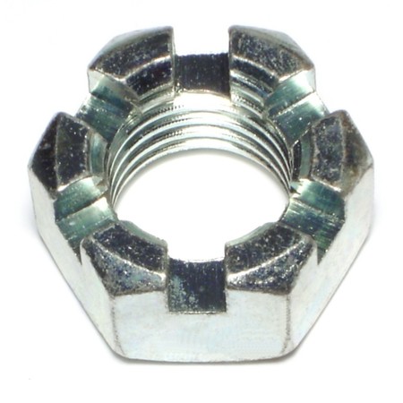 MIDWEST FASTENER 1"-8 Zinc Plated Steel Coarse Thread Slotted Hex Nuts 3PK 68556